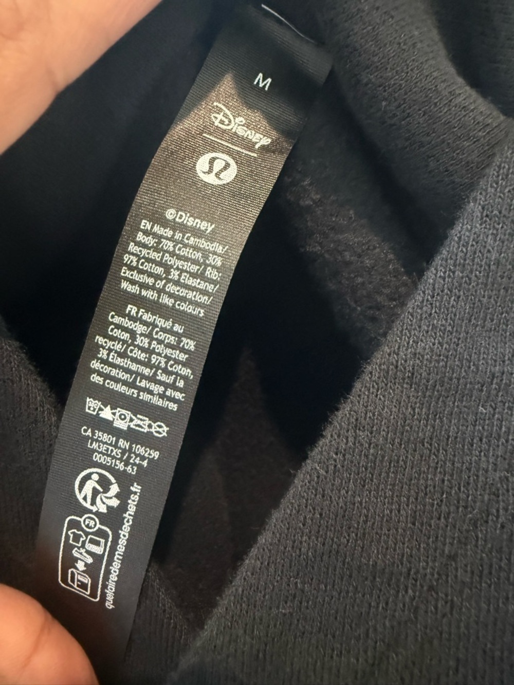 Like New Disney/ Lululemon Pullover Hoodie- Medium - Picture 3 of 4